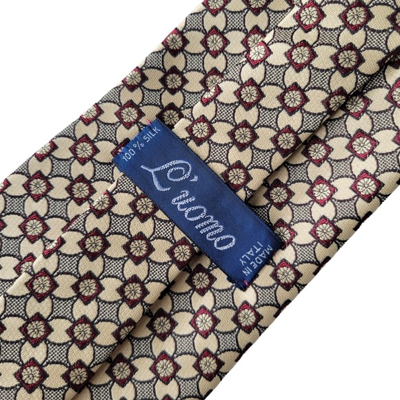 Geometric Motif Silk Tie Classic Tie NWOT in Original Packaging Made in Italy - Picture 4 of 5